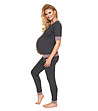 Пижама за бременни и кърмачки в цвят графит-2 снимка