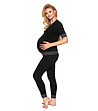 Пижама за бременни и кърмачки в черен цвят-2 снимка
