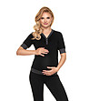 Пижама за бременни и кърмачки в черен цвят-3 снимка