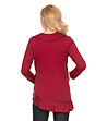 Елегантна асиметрична блуза за бременни в цвят бордо-1 снимка