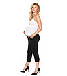 Памучен панталон за бременни в черен цвят-2 снимка