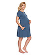 Нощница за бременни и кърмачки в син нюанс-2 снимка