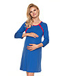 Нощница за бременни и кърмачки в син цвят-3 снимка