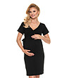 Елегантна рокля за бременни в черен цвят-3 снимка