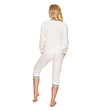 Кадифена пижама за бременни в цвят крем-1 снимка