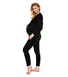 Черна пижама за бременни Castia-2 снимка