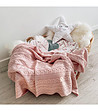 Бебешко одеяло в цвят пудра-0 снимка