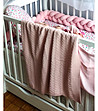 Бебешко одеяло в цвят пудра-3 снимка