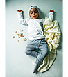 Бебешко одеяло в цвят крем-3 снимка