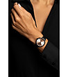 Дамски часовник с релефна каишка в черно Adrianna-1 снимка