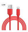 Червен USB кабел за бързо зареждане за iPhone 1,50 м-0 снимка