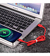 Червен USB кабел за бързо зареждане за iPhone 1,50 м-2 снимка
