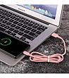 Розов USB кабел за бързо зареждане за Samsung 1,50 м-2 снимка