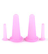 Комплект 4 розови силиконови вендузи за масаж-0 снимка