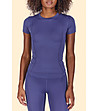 Спортна дамска тениска от бързосъхнеща материя в синьо-лилав нюанс Iris-0 снимка
