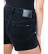 Черни памучни дамски къси дънкови панталонки Sadie-2 снимка