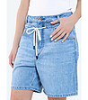 Светлосини дамски памучни къси дънкови панталонки Zoey-2 снимка