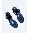 Дамски сандали в черно от естествена кожа-1 снимка