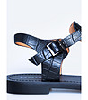 Дамски сандали в черно от естествена кожа-3 снимка