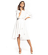 Бяла асиметрична рокля Inna-0 снимка