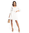 Бяла рокля с колан Sarina-0 снимка