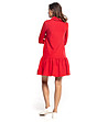 Червена рокля с шал яка Ivena-1 снимка