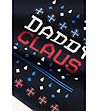 Тъмносиня мъжка тениска от органичен памук Daddy Claus-1 снимка