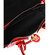 Кокетна дамска чанта от естествена кожа Monic в червен нюанс-3 снимка