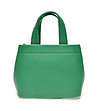 Стилна дамска чанта от естествена кожа Zina в зелен нюанс-0 снимка