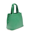 Стилна дамска чанта от естествена кожа Zina в зелен нюанс-1 снимка
