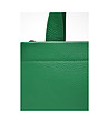 Стилна дамска чанта от естествена кожа Zina в зелен нюанс-2 снимка