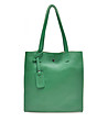 Дамска чанта от естествена кожа в зелен нюанс Elanda-0 снимка