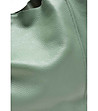 Дамска кожена чанта в зелен нюанс Sara-3 снимка
