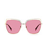 Златисти дамски слънчеви очила с розови лещи-1 снимка