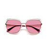 Златисти дамски слънчеви очила с розови лещи-3 снимка