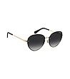 Дамски слънчеви очила в черно и златисто-2 снимка