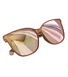 Огледални дамски слънчеви очила в розово-кафяви нюанси-4 снимка