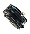 Кръгла черна дамска чанта с две презрамки Izolda-2 снимка
