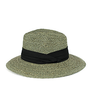 Зелена шапка с черна лента Flavia снимка