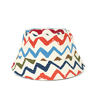 Многоцветна unisex шапка със зигзаг принт Bety снимка