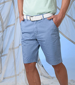 Син памучен мъжки къс панталон Ramon снимка
