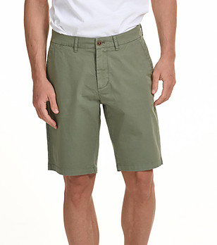 Зелен мъжки памучен къс панталон Rick снимка