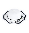 Бяла детска шапка с черни кантове-0 снимка