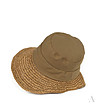 Дамска светлокафява шапка от естествени материали Kalona-1 снимка