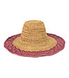 Бежова дамска шапка с периферия с тъмнорозов кант Ambra-0 снимка