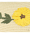 Бежова дамска шапка с жълти цветя Nely-4 снимка