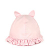 Детска памучна шапка в светлорозова с ушички Demi-0 снимка