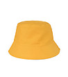 Унисекс памучна шапка в жълто и екрю Dominika-0 снимка
