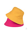 Унисекс памучна шапка в жълто и екрю Dominika-1 снимка