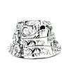 Унисекс памучна шапка в бяло и черно с принт комикс Bety-0 снимка